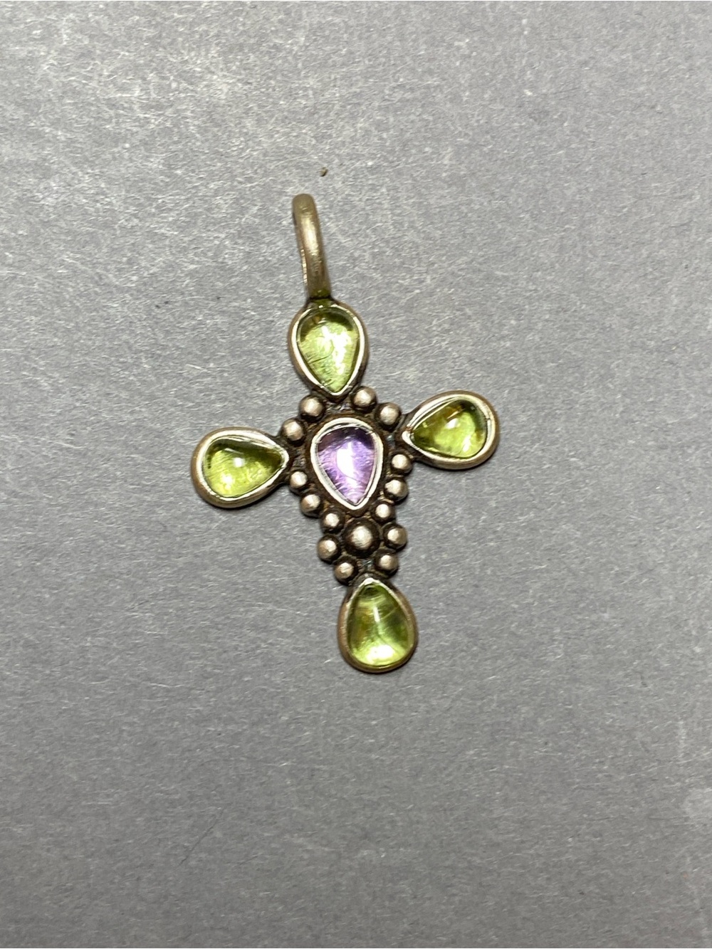 Vintage sterling silver wj cross pendant
